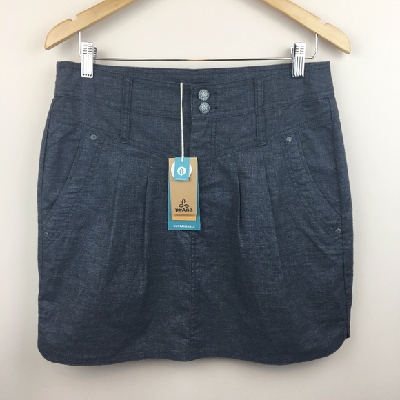 Prana Dresses & Skirts - New PRANA Lizbeth Outdoor Skirt Hemp Blend Gray 6